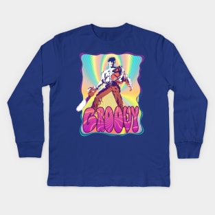 Evil Dead Ash Williams Groovy Kids Long Sleeve T-Shirt